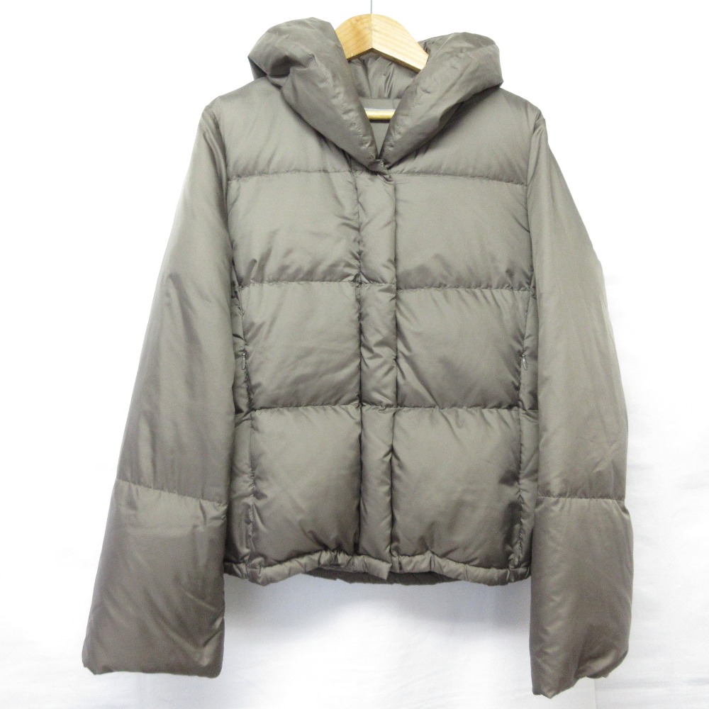 【中古】良品 theory luxe セオリーリュクス ボリュームカラー ダウンジャケット 40 ブラウン レディース Luxs ブランド古着のリュクス