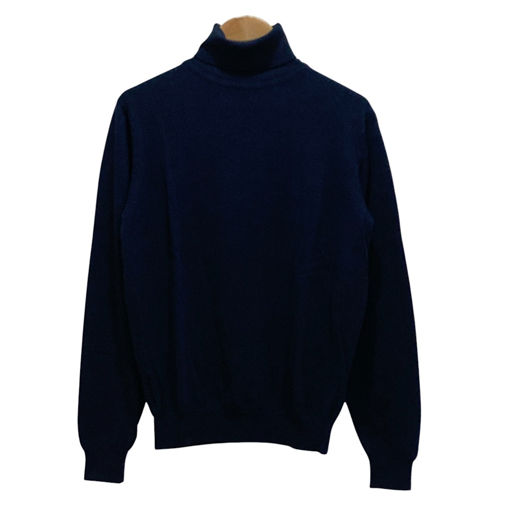 【中古】 JOHN SMEDLEY ジョンスメドレー ウール ハイネックニットカットソー XS ネイビー レディース Luxs ブランド古着のリュクス