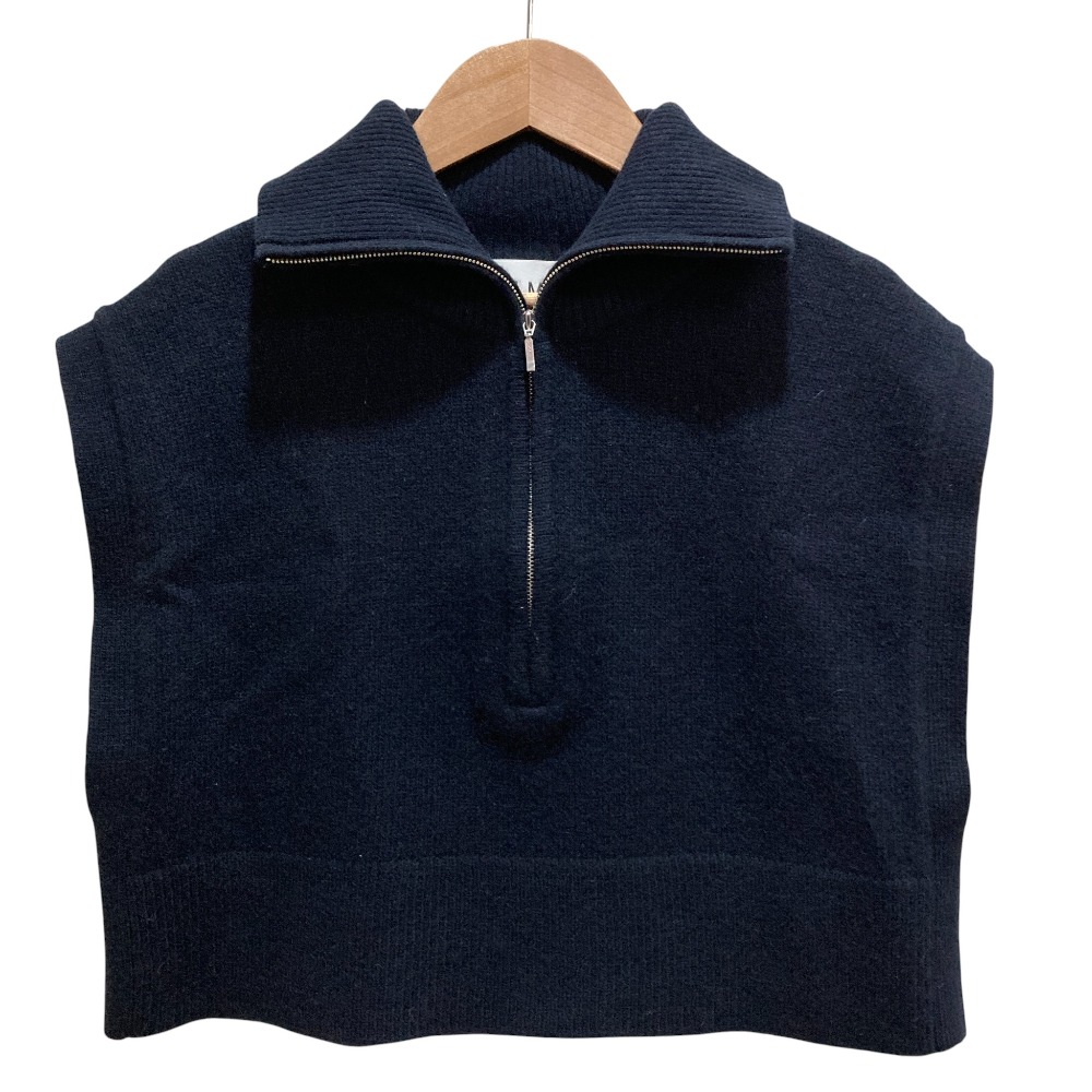 【中古】美品 24AW CALMER カルメール WOOL/CA MIX VEST ノースリーブ プルオーバー ニット ネイビー レディース Luxs ブランド古着のリュクス