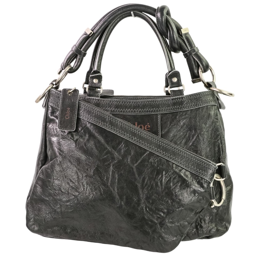 【中古】美品 Chloe クロエ WEEKEND VOYAGE ハンドバッグ ブラック レディース Luxs ブランド古着のリュクス|Luxs(ブランド古着のリュクス)