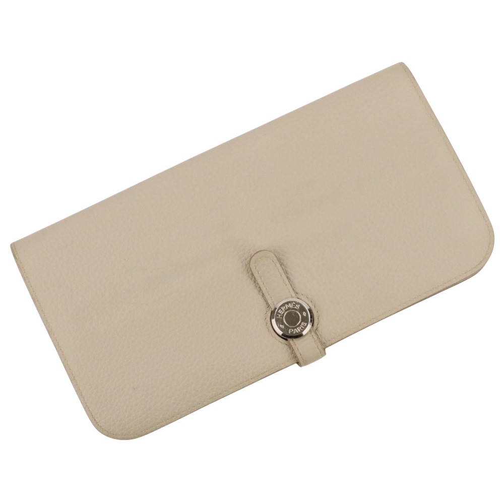 【中古】良品 HERMES エルメス ドゴンロング ウォレット 長財布 トゴ トレンチ D レディース Luxs ブランド古着のリュクス