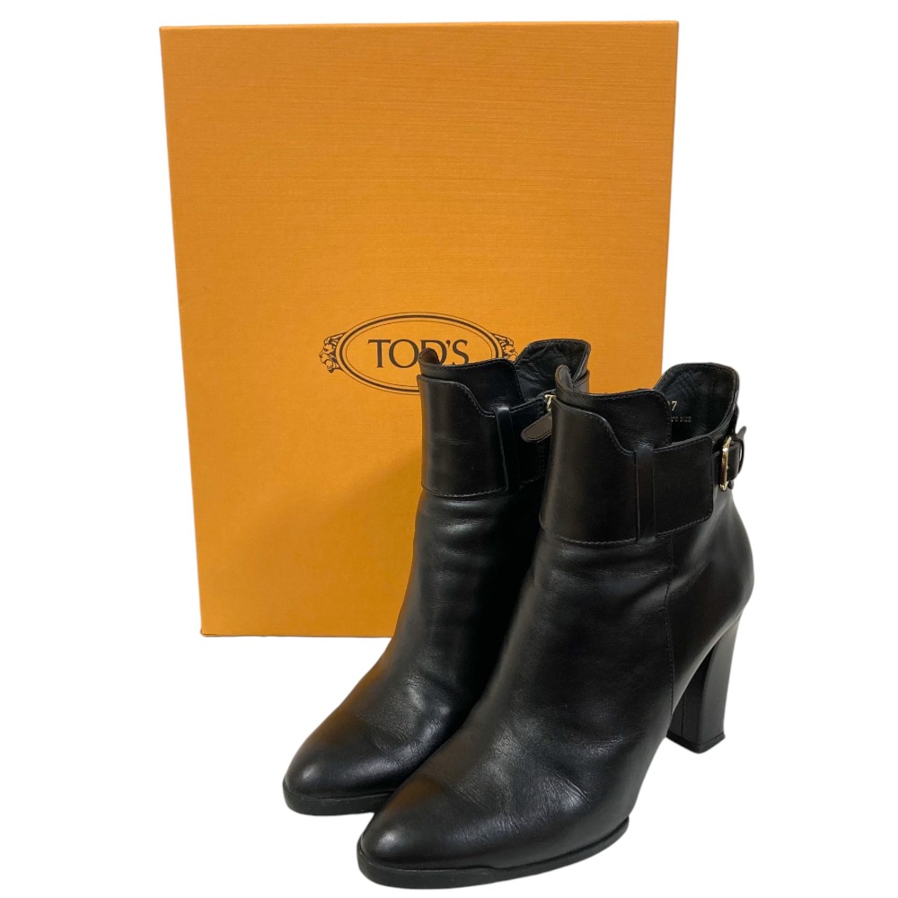 【中古】美品 TOD'S トッズ GOMMA サイドジップ アンクルブーツ 37 約24cm ブラック レディース Luxs ブランド古着のリュクス｜Luxs（ブランド古着のリュクス）