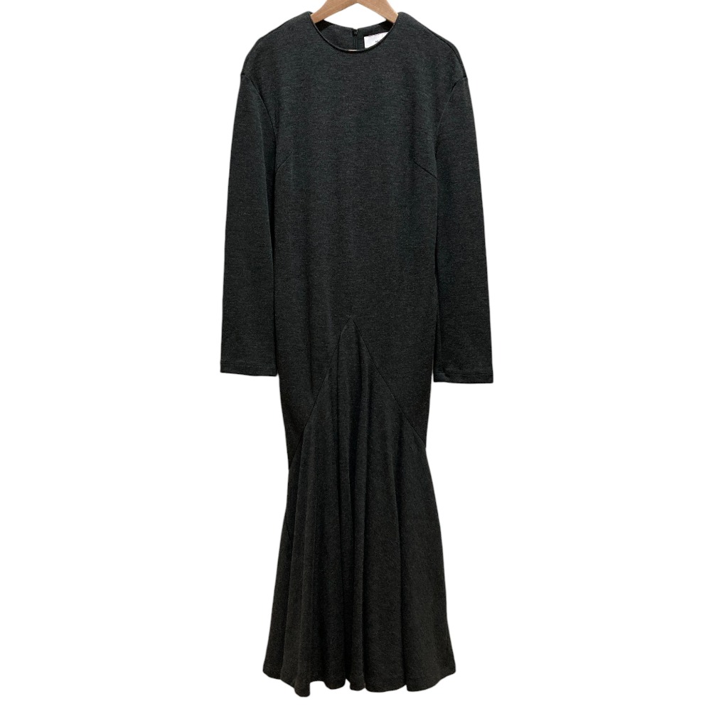 【中古】美品 23AW AKIRANAKA アキラナカ Suvi gusset jersey dress ロングスリーブ ワンピース AW2340-GY SIZE1 グレー レディース Luxs ブランド古着のリュクス