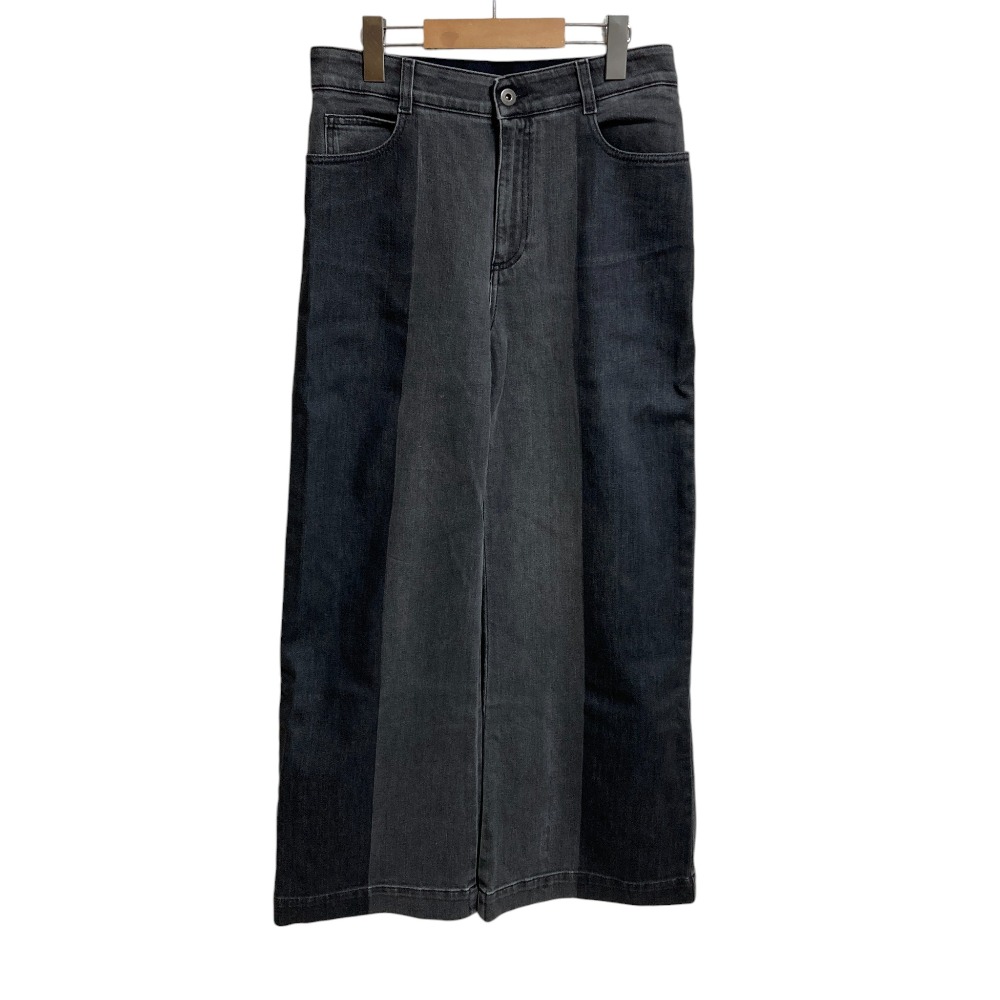 【中古】良品 Stella McCartney ステラマッカートニー バイカラー ストレート デニムパンツ ブラック レディース Luxs ブランド古着のリュクス