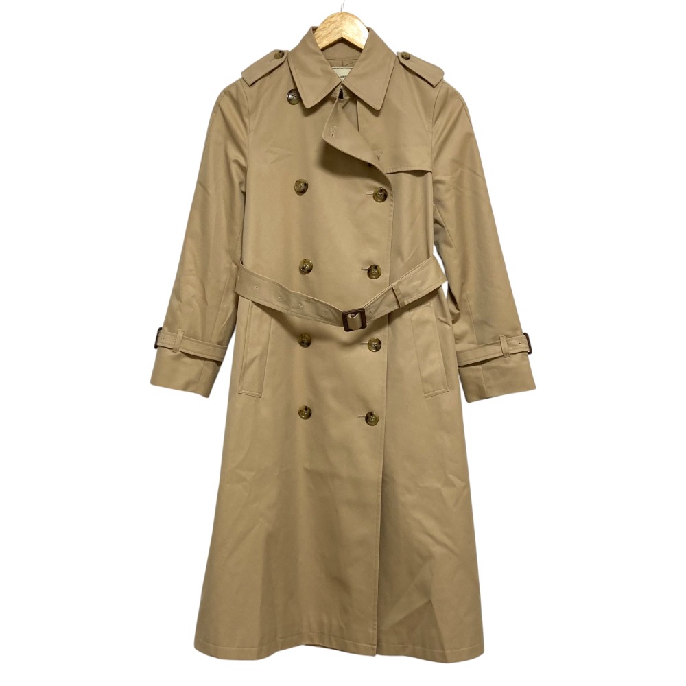 【中古】美品 UNITED ARROWS ユナイテッドアローズ ギャバ トレンチコート サイズ34 ベージュ レディース Luxs ブランド古着のリュクス