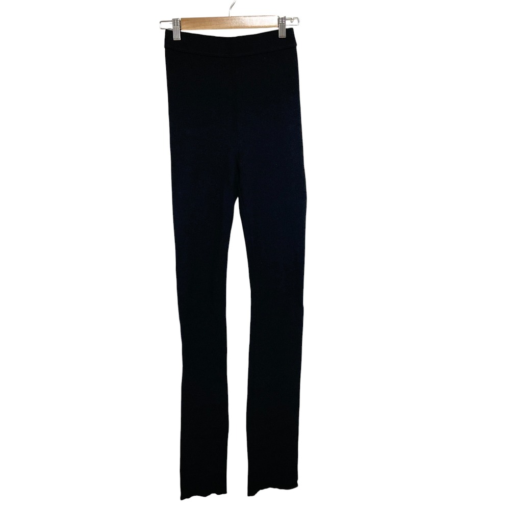 【中古】美品 23AW Deuxieme Classe ドゥーズィエムクラス リブ レギンス パンツ レギパン サイズ38 ブラック レディース Luxs ブランド古着のリュクス
