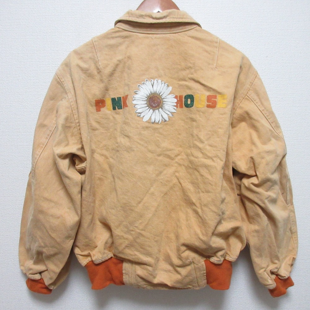 楽天市場】【中古】 PINK HOUSE ジャンパー MA-1 ワッペン ロゴ 古着