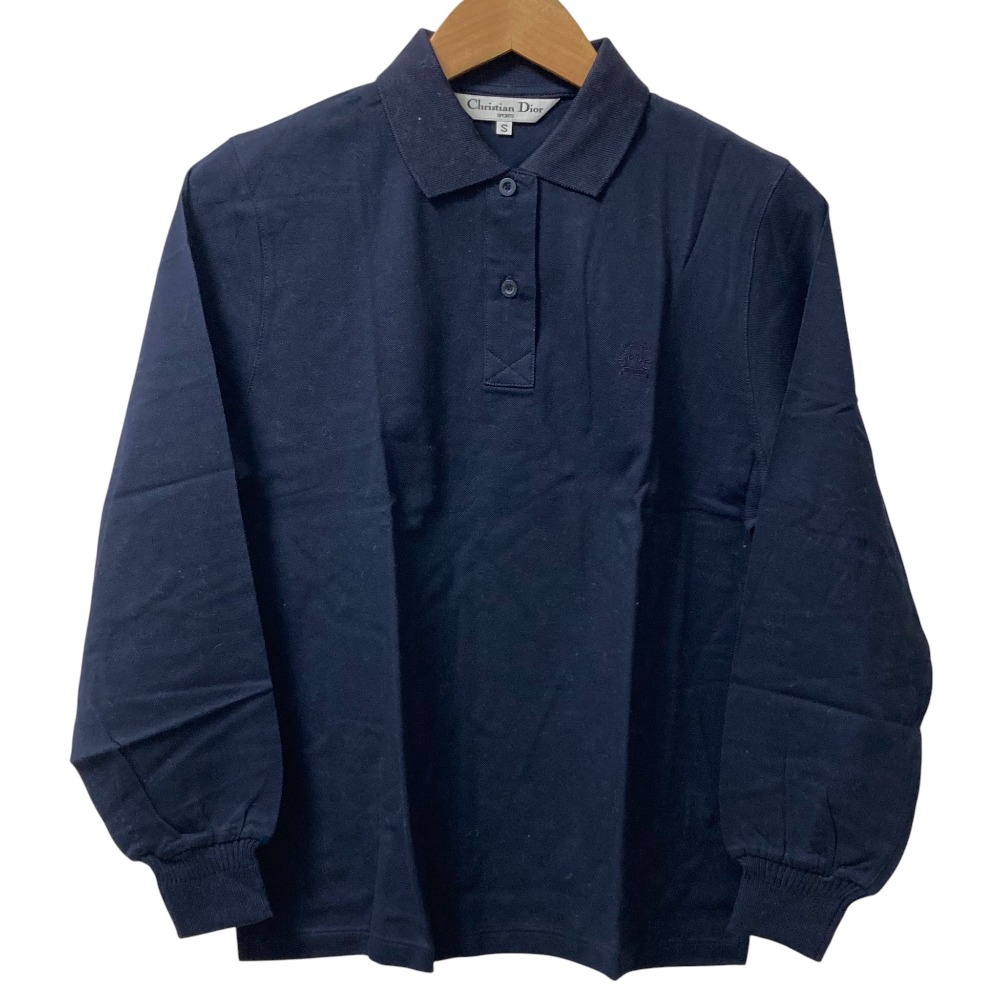 【中古】未使用 Christian Dior クリスチャンディオールスポーツ ヴィンテージ ロングスリーブ ポロシャツ サイズS ネイビー レディース Luxs ブランド古着のリュクス