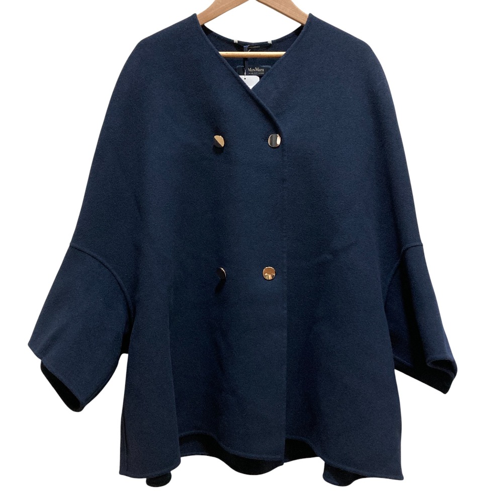 【中古】未使用 25SS S Max Mara エスマックスマーラ EMILIE クチートアマーノ リバーノーカラー ドルマンジャケット XSサイズ ネイビー レディース Luxs ブランド古着のリュクス