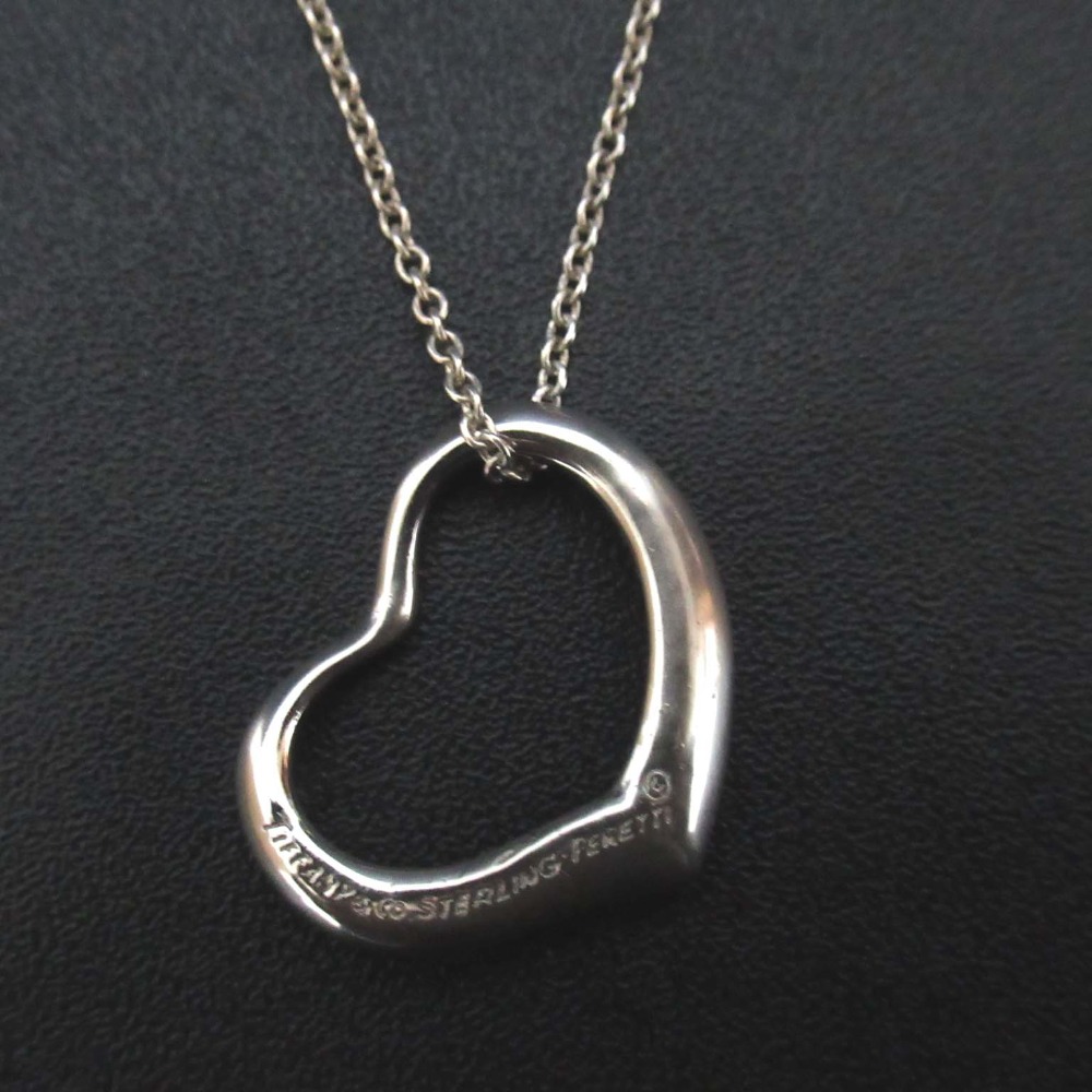 【中古】美品 Tiffany&Co ティファニー エルサペレッティ オープンハート ネックレス ペンダント 925SV シルバー レディース Luxs ブランド古着のリュクス