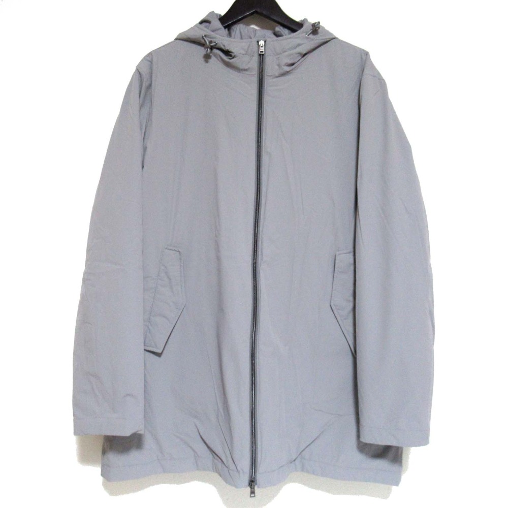 【中古】美品 HERNO RESORT ヘルノ リゾート ジップアップ フーディー ナイロン トラベル パテッドジャケット PA00026UR サイズ52 グレー メンズ Luxs ブランド古着のリュクス｜Luxs（ブランド古着のリュクス）