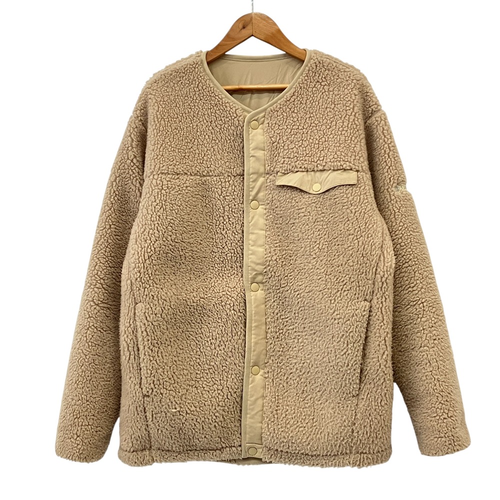 【中古】良品 Columbia コロンビア フリース リバーシブルジャケット M ベージュ レディース Luxs ブランド古着のリュクス