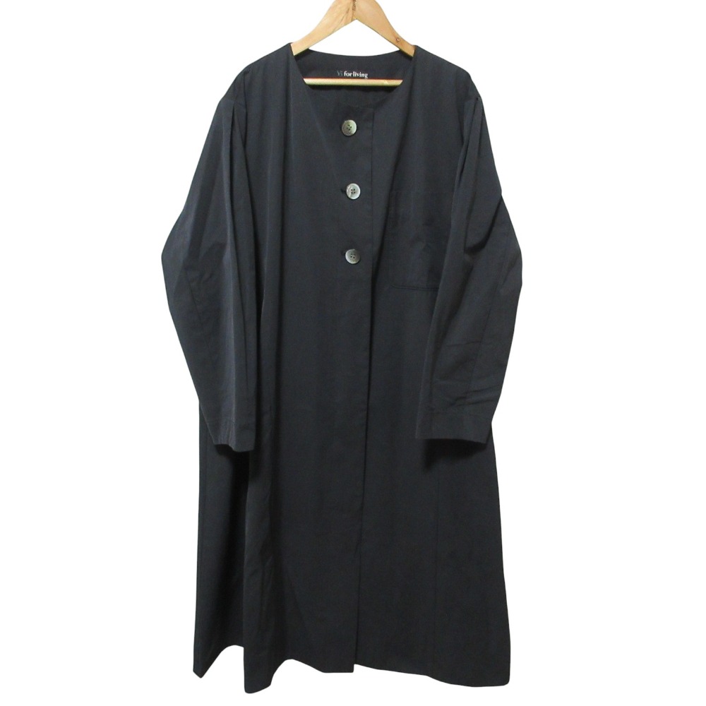 【中古】美品 Y's for living ワイズフォーリビング ヨウジヤマモト ノーカラー ロングコート ブラック レディース Luxs ブランド古着のリュクス｜Luxs（ブランド古着のリュクス） 15,294円