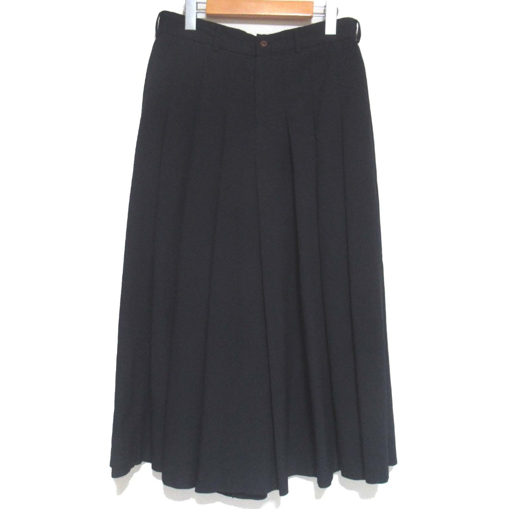 【中古】美品 AD2013 COMME des GARCONS コムデギャルソン 製品染め プリーツワイドパンツ Sサイズ ネイビー レディース Luxs ブランド古着のリュクス