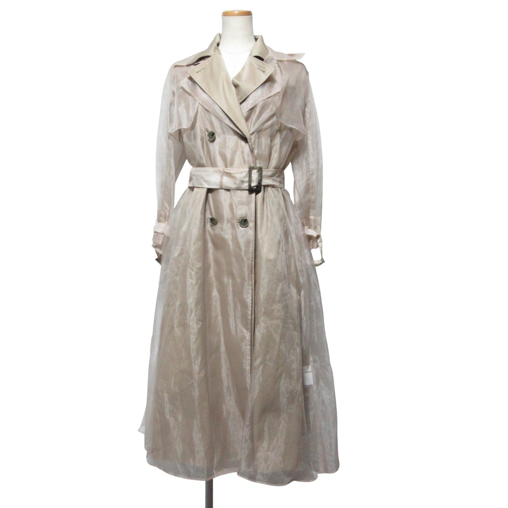 【中古】未使用 AMERI VINTAGE アメリ ヴィンテージ 4WAY シアードッキングトレンチ コート 01110740480 サイズS ベージュ レディース Luxs ブランド古着のリュクス