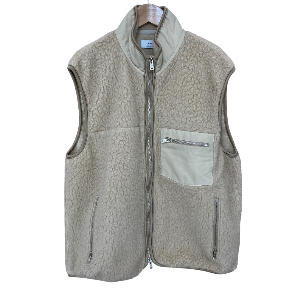 【中古】美品 23AW ents. エンツ キャメル フリースジャケット ベスト ents23AW-MUV01 サイズF ベージュ レディース Luxs ブランド古着のリュクス｜Luxs（ブランド古着のリュクス）
