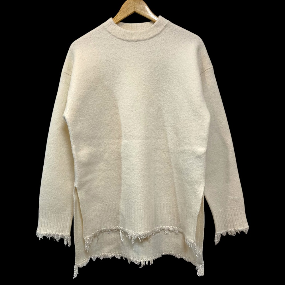 【中古】美品 24AW JIL SANDER ジルサンダー Frayed Knit Sweater セーター J03GP0156 サイズXS ホワイト レディース Luxs ブランド古着のリュクス 32,728円