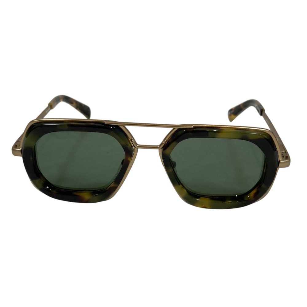 【中古】新品同様 DRIES VAN NOTEN ドリスヴァンノッテン LINDA FARROW サングラス 5357 DVN/173/3 48□19 145 カーキ マルチカラー レディース Luxs ブランド古着のリュクス