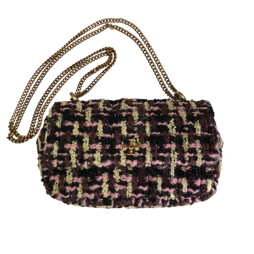 【中古】新品同様 TORY BURCH トリーバーチ キラ ツイード ミニ フラップ チェーンショルダーバッグ マルチカラー レディース Luxs ブランド古着のリュクス