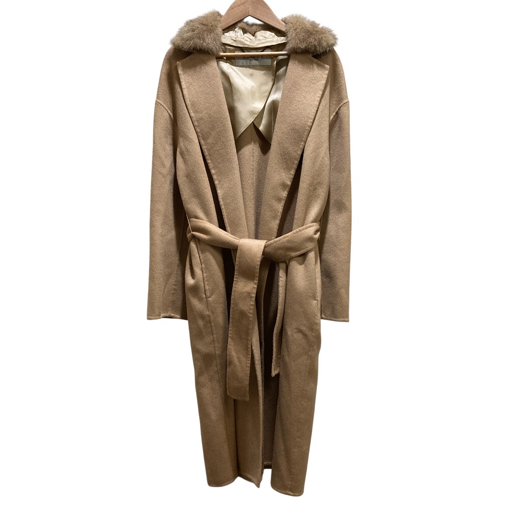 【中古】美品 ADORE アドーア ミンクファー カシミヤ100% ベルテッド リバーコート サイズ38 キャメル レディース Luxs ブランド古着のリュクス