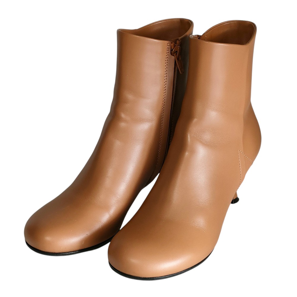 【中古】美品 PELLICO ペリーコ VOLTA レザー インナージップ ラウンドトゥ アンクルブーツ サイズ35.5 22.5cm相当 ブラウン レディース Luxs ブランド古着のリュクス