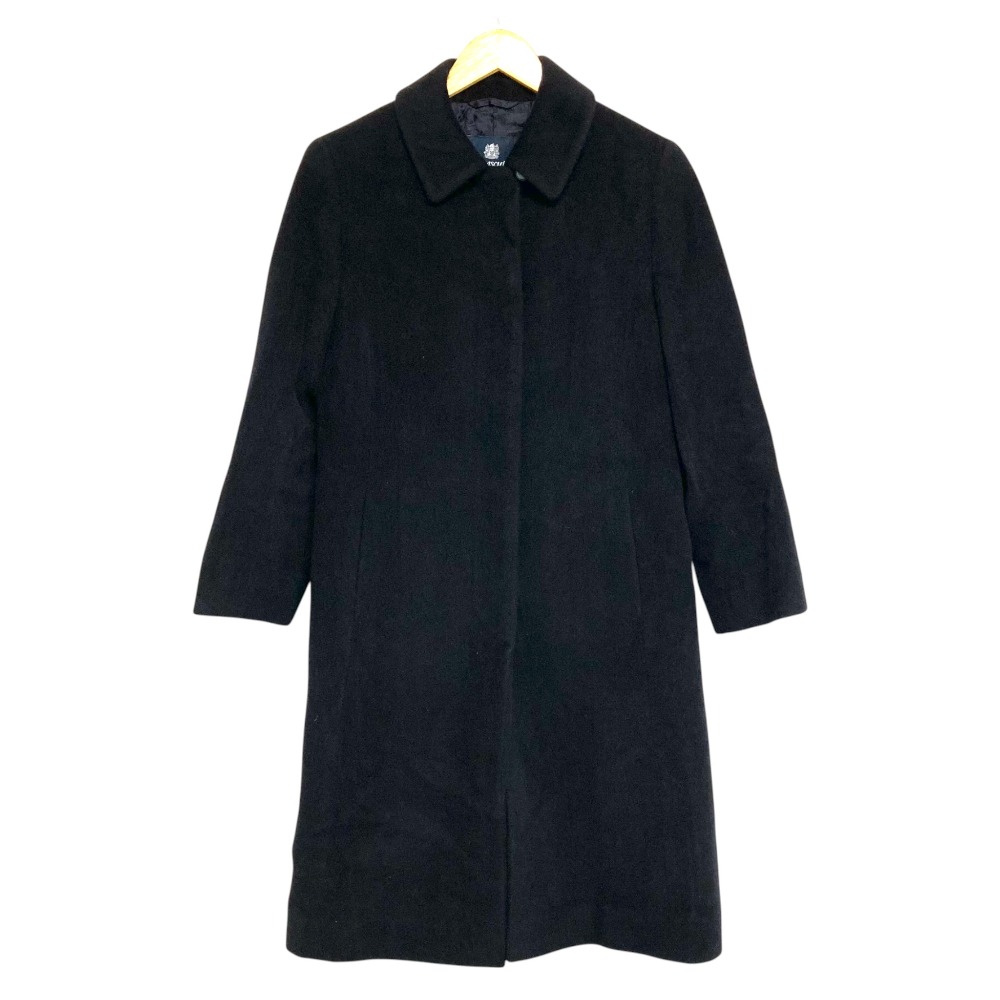 【中古】美品 Aquascutum アクアスキュータム アンゴラ カシミヤブレンド ステンカラーコート サイズ4F ブラック レディース Luxs ブランド古着のリュクス 13,679円