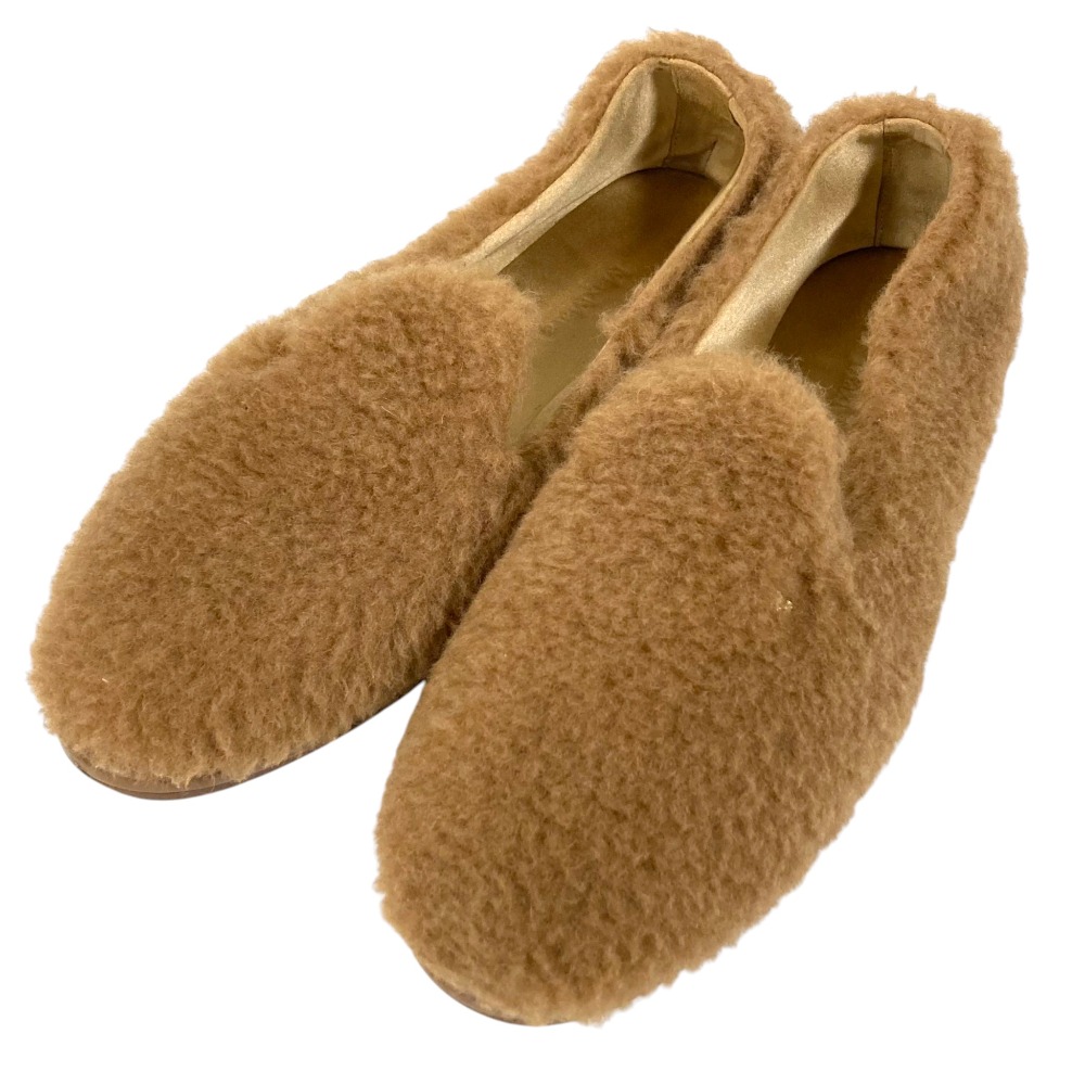 【中古】美品 Max Mara マックスマーラ テディベア スリッポン サイズ37 約24cm ブラウン レディース Luxs ブランド古着のリュクス|Luxs(ブランド古着のリュクス)