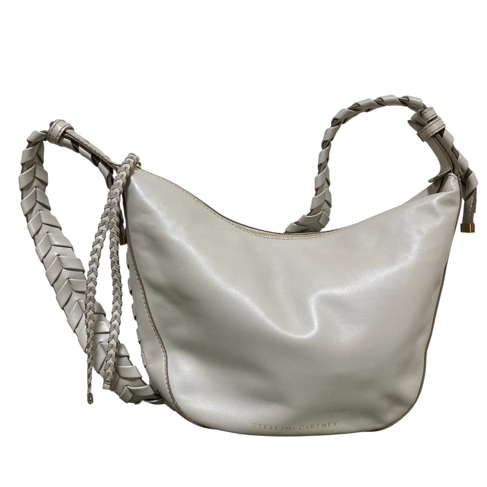 【中古】美品 STELLA McCARTNEY ステラマッカートニー Medium Zip Logo Debossed Shoulder Bag ショルダーバッグ 700234 ホワイト レディース Luxs ブランド古着のリュクス
