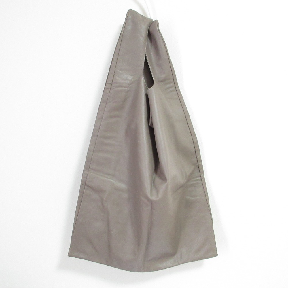 【中古】良品 Maison Margiela11 メゾンマルジェラ11 レザー ショッパートートバッグ S36WC0045 グレー系 メンズ レディース Luxs ブランド古着のリュクス