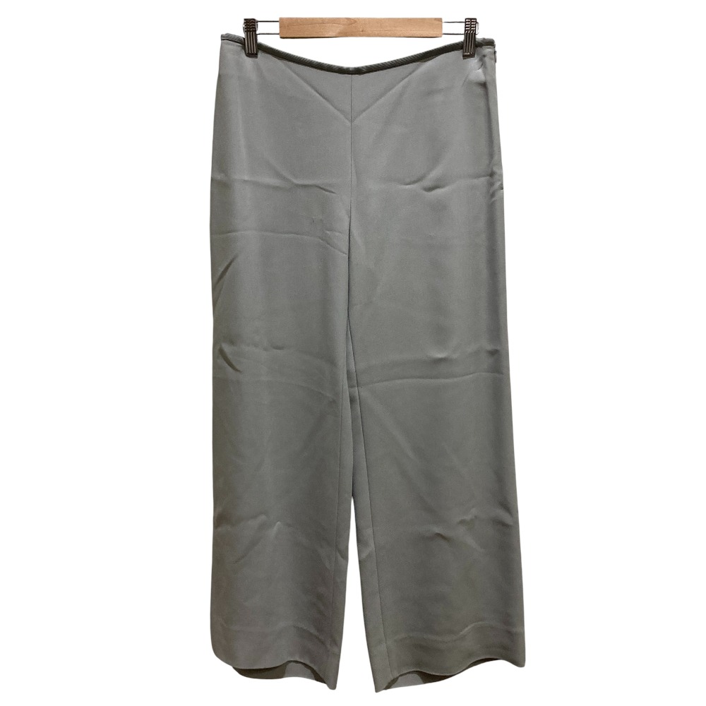 【中古】美品 GIORGIO ARMANI ジョルジオアルマーニ ワイドパンツ EU42 グレー レディース Luxs ブランド古着のリュクス