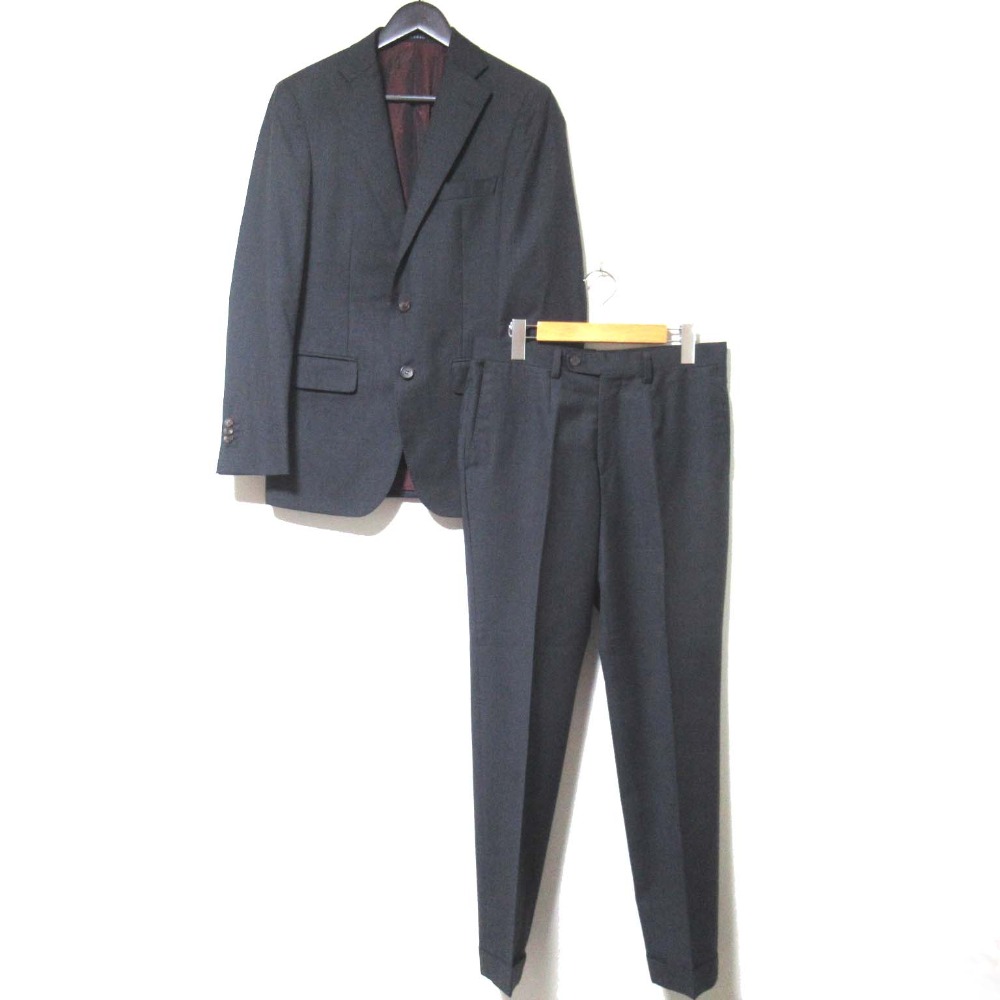 【中古】美品 SCABAL スキャバル パーソナルオーダー テーラードジャケット+スラックスパンツ スーツ セットアップ チャコールグレー メンズ Luxs ブランド古着のリュクス