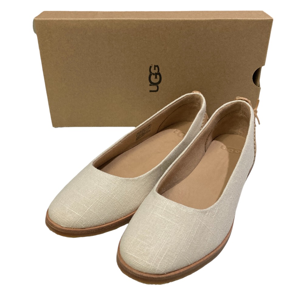 【中古】美品 UGG アグ W MESA フラットパンプス US7 24.0cm ベージュ系 レディース Luxs ブランド古着のリュクス