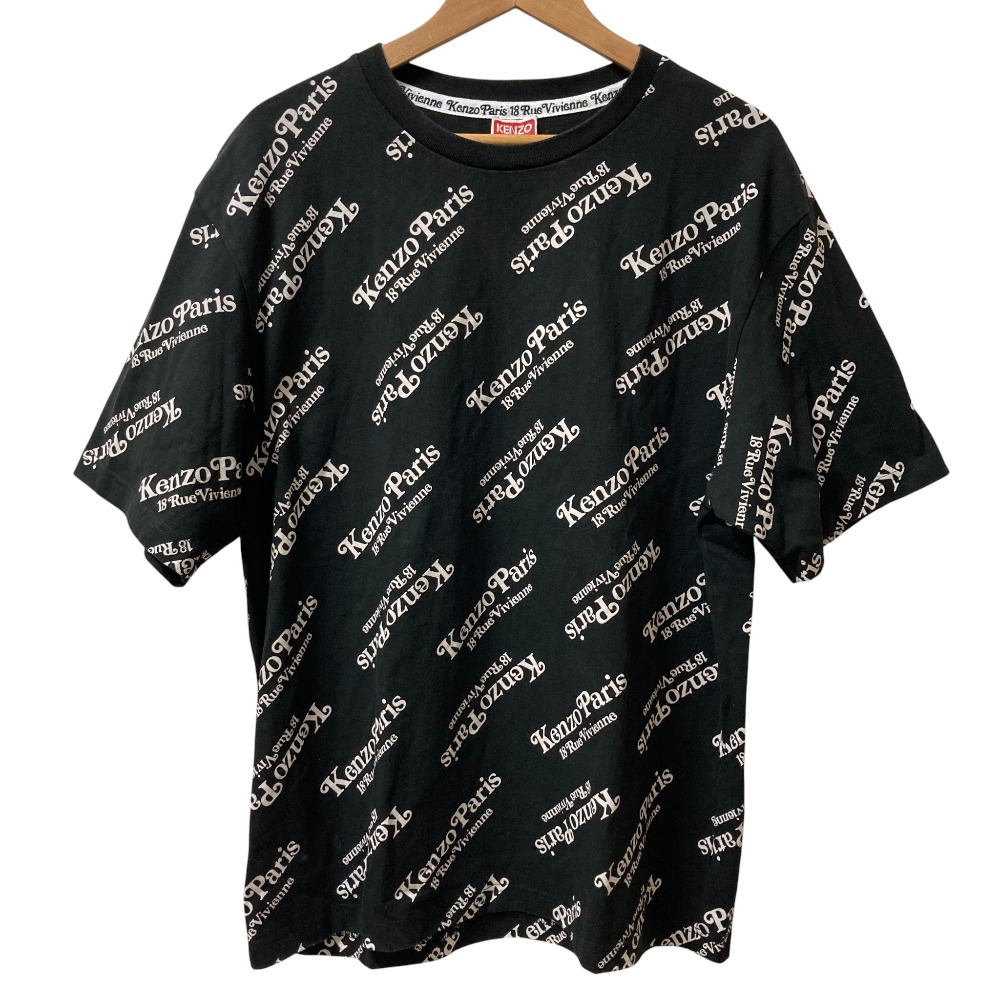 【中古】良品 KENZO ケンゾー VERDY コラボ OVERSIZE TSHIRT オーバーサイズ 半袖Tシャツ サイズL ブラック メンズ Luxs ブランド古着のリュクス