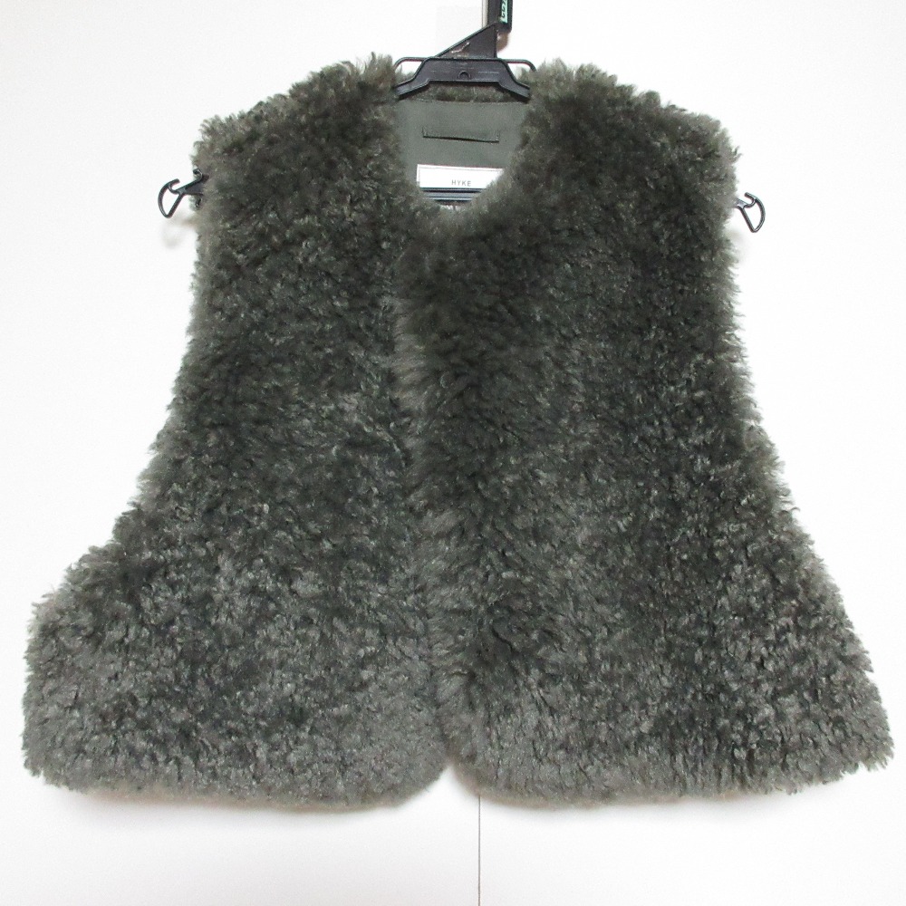 楽天市場】HYKE ハイク カーキ フリース クロップド ベスト ベスト