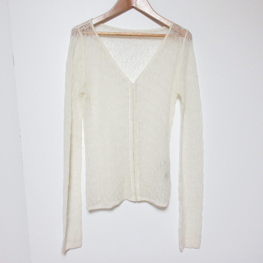 【中古】未使用 25AW anuans アニュアンス ウールレースニットトップス Fサイズ アイボリー レディース Luxs ブランド古着のリュクス