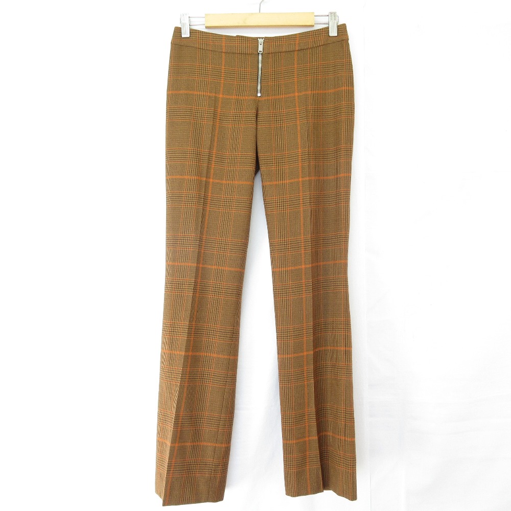 【中古】未使用 STELLA McCARTNEY ステラマッカートニー 2023年製 ウール チェック スラックスパンツ サイズ38 ブラウン レディース Luxs ブランド古着のリュクス 24,193円