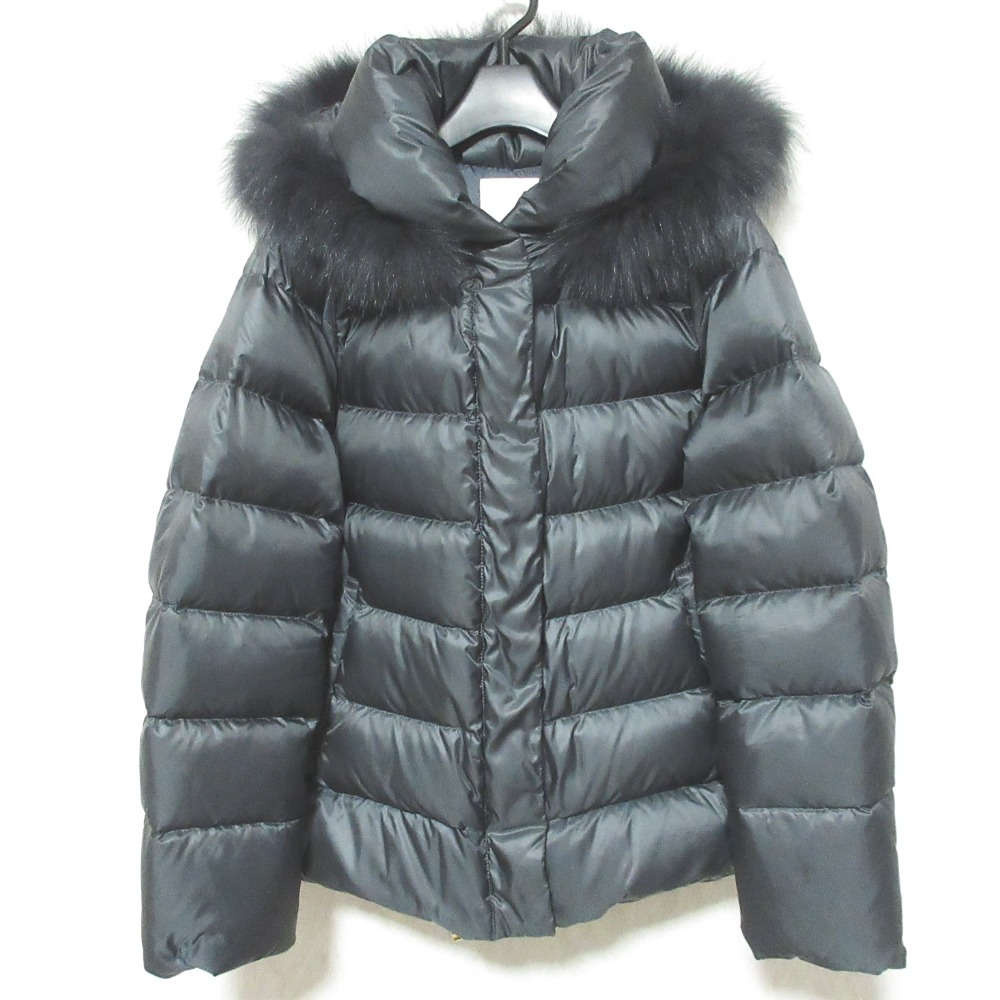【中古】美品 B:MING by BEAMS ビーミングバイビームス FOXファー タフタ ショートダウンコート ジャケット サイズM ブラック レディース Luxs ブランド古着のリュクス