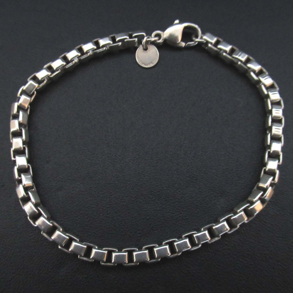 【中古】美品 Tiffany&Co ティファニー ベネチアン ブレスレット 925SV シルバー メンズ Luxs ブランド古着のリュクス