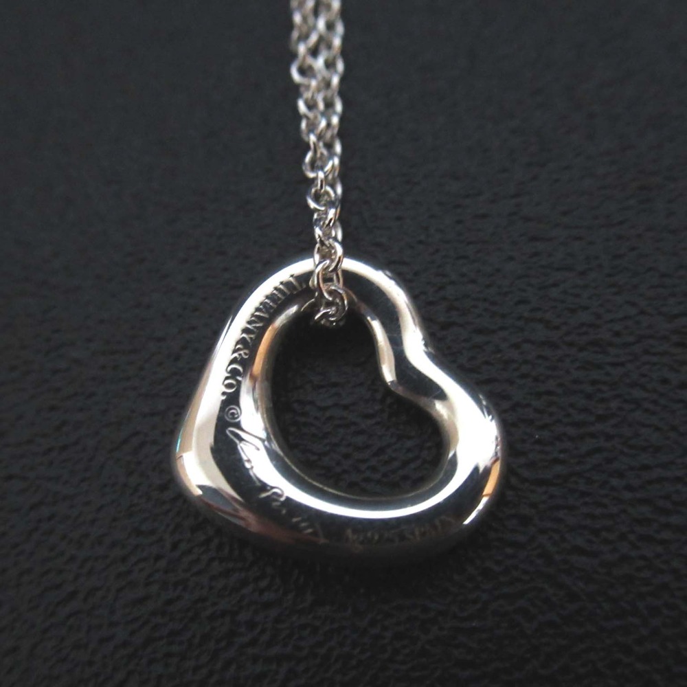 【中古】美品 Tiffany&Co ティファニー オープンハート ミニ ネックレス ペンダント 925SV シルバー レディース Luxs ブランド古着のリュクス