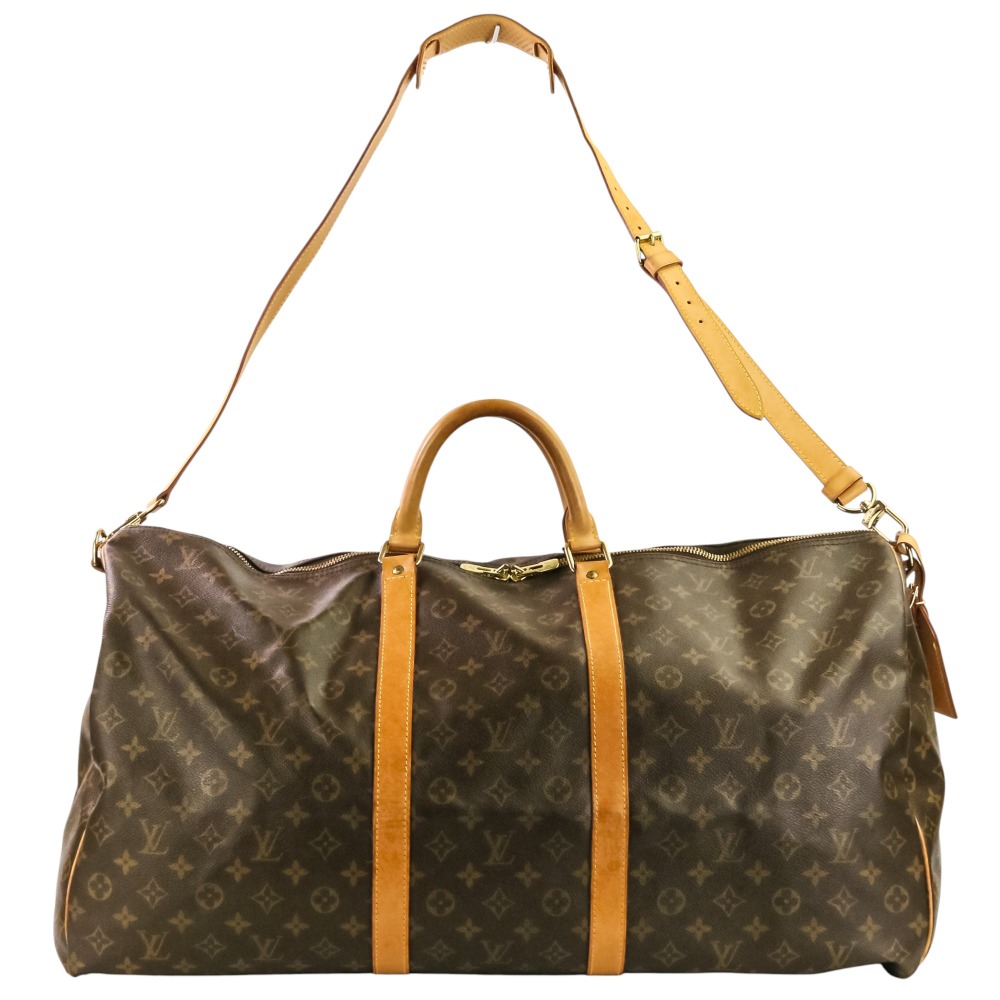 【中古】良品 LOUIS VUITTON ルイヴィトン モノグラム キーポル バンドリエール 60 ボストンバッグ M41412 ブラウン メンズ レディース Luxs ブランド古着のリュクス
