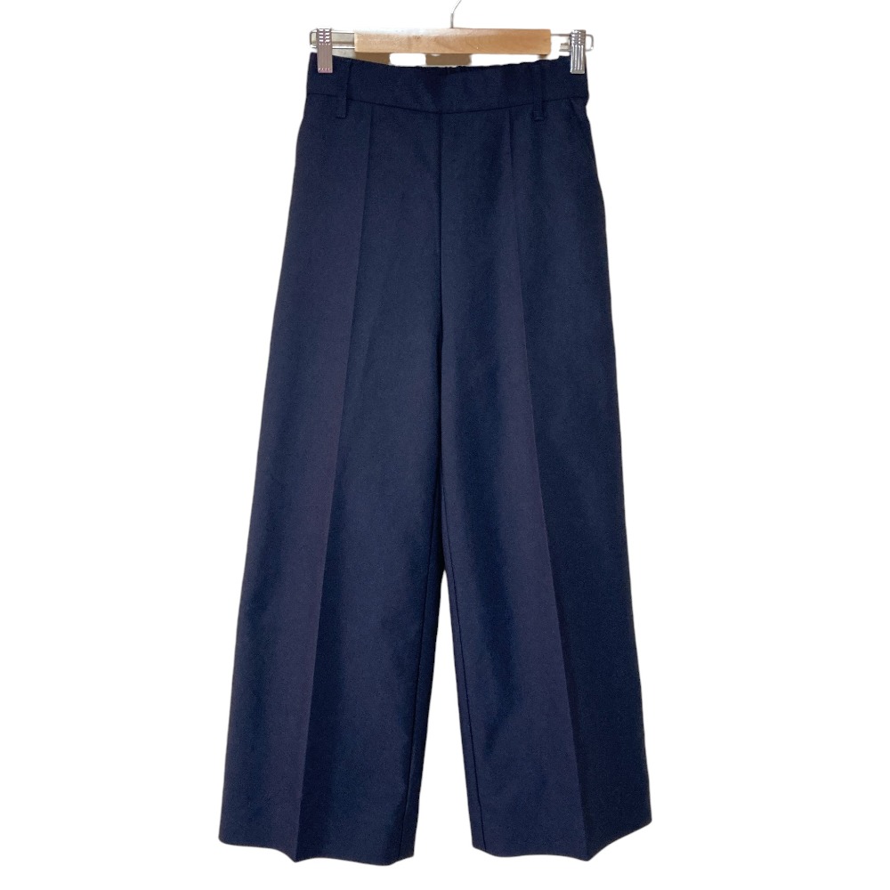【中古】美品 24AW yori ヨリ ギャババギーワイドパンツ 36 ネイビー レディース Luxs ブランド古着のリュクス