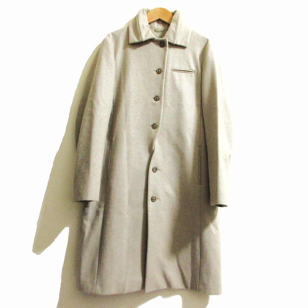 【中古】良品 JIL SANDER ジルサンダー ウール アンゴラ ステンカラーコート サイズ34 ベージュ レディース Luxs ブランド古着のリュクス