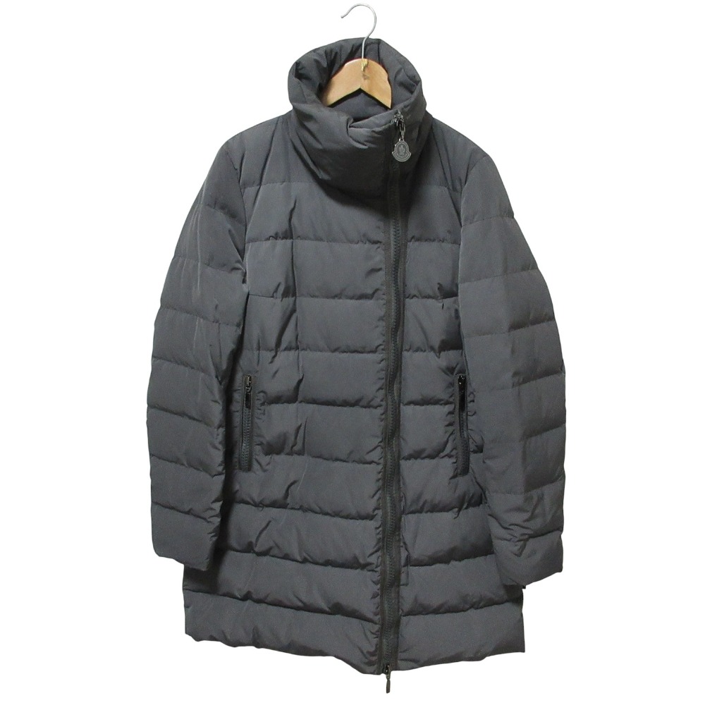【中古】良品 MONCLER モンクレール GERBOISE ロング ダウンコート サイズ2 グレー レディース Luxs ブランド古着のリュクス