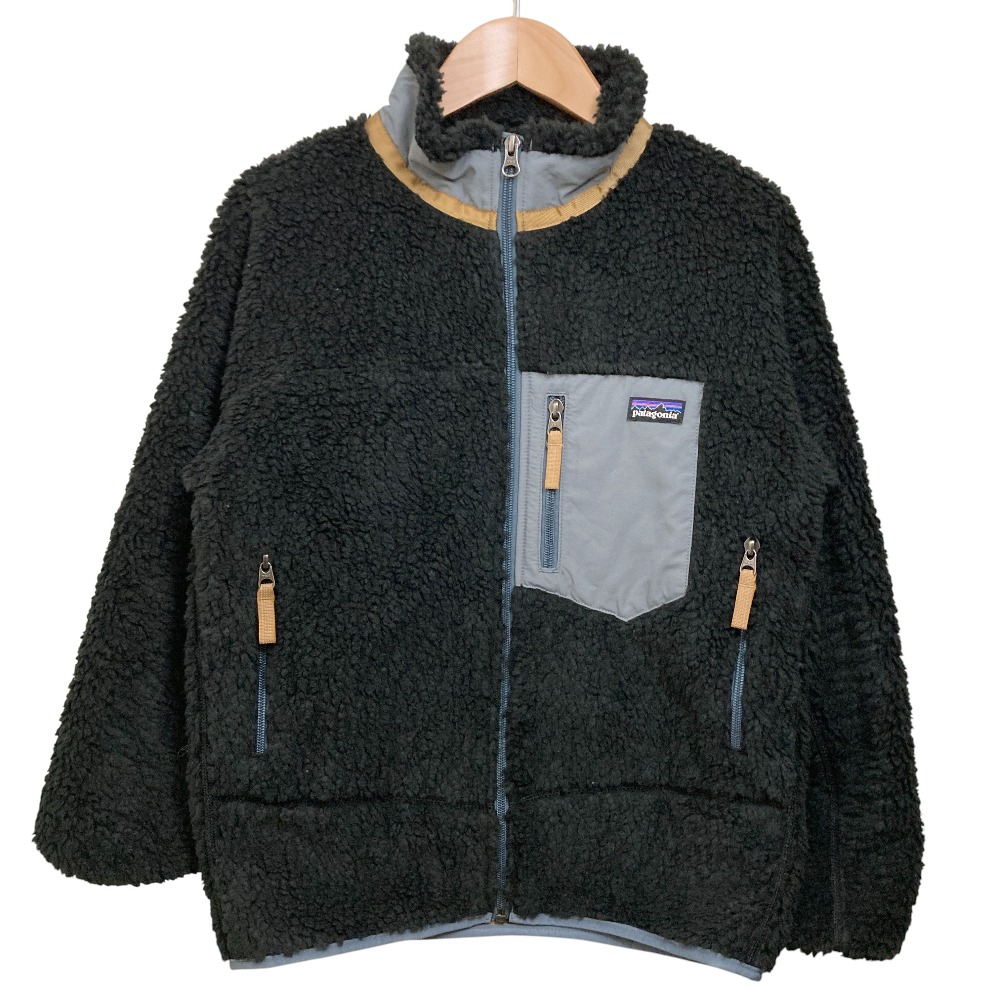【中古】未使用 Patagonia パタゴニア レトロX フリースジャケット STY65625FA22 キッズサイズL ブラック キッズ Luxs ブランド古着のリュクス