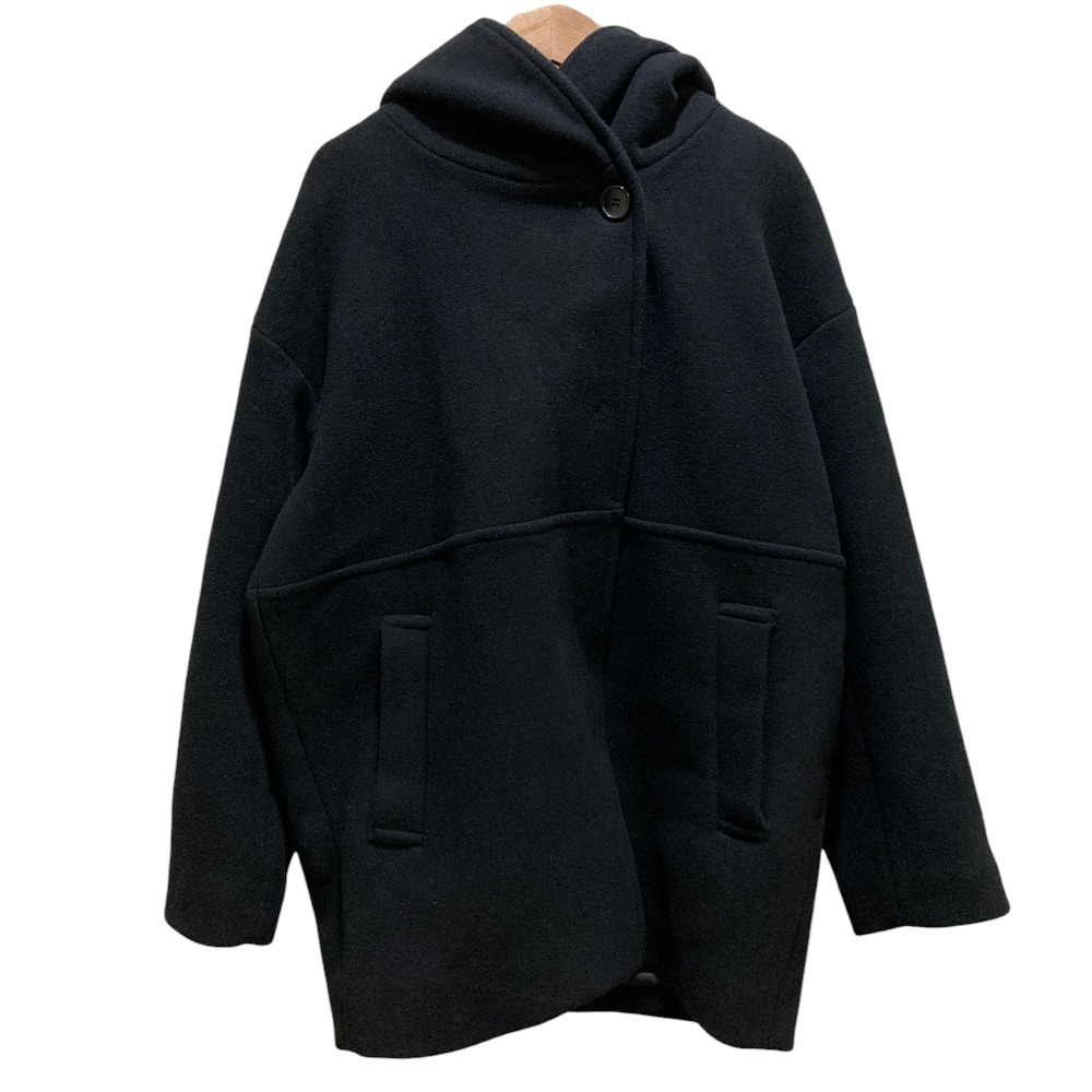 【中古】美品 journal standard ジャーナルスタンダード スーパー140モッサフードコート サイズ36 ブラック レディース Luxs ブランド古着のリュクス