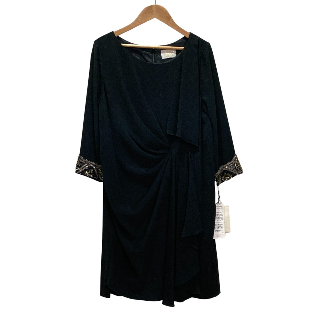 【中古】美品 Grace Class グレースクラス タックドレープ ワンピース 38 ブラック レディース Luxs ブランド古着のリュクス 5,420円