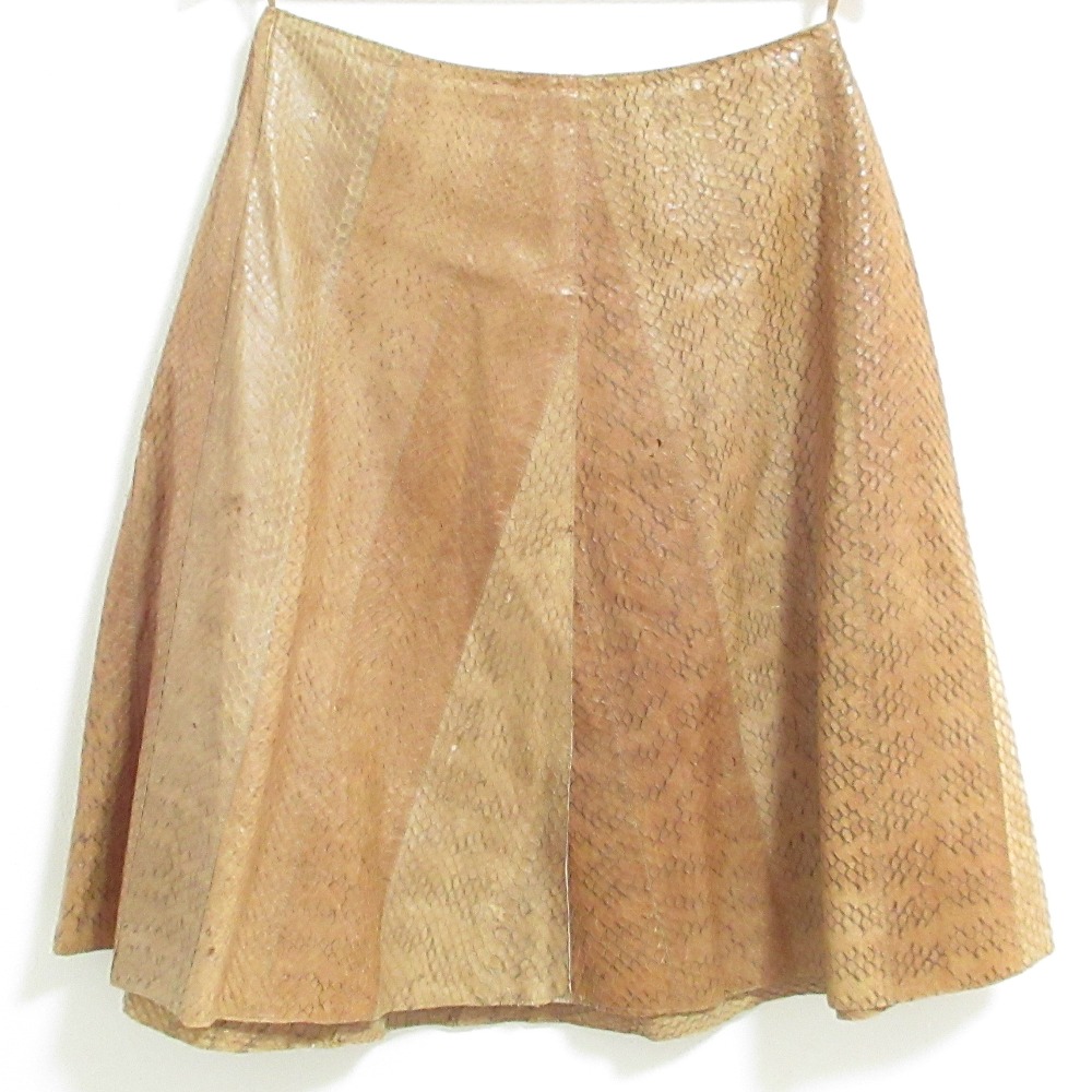 【中古】良品 miu miu ミュウミュウ ヴィンテージ パイソンレザー スカート 38サイズ ベージュ レディース Luxs ブランド古着のリュクス 21,510円