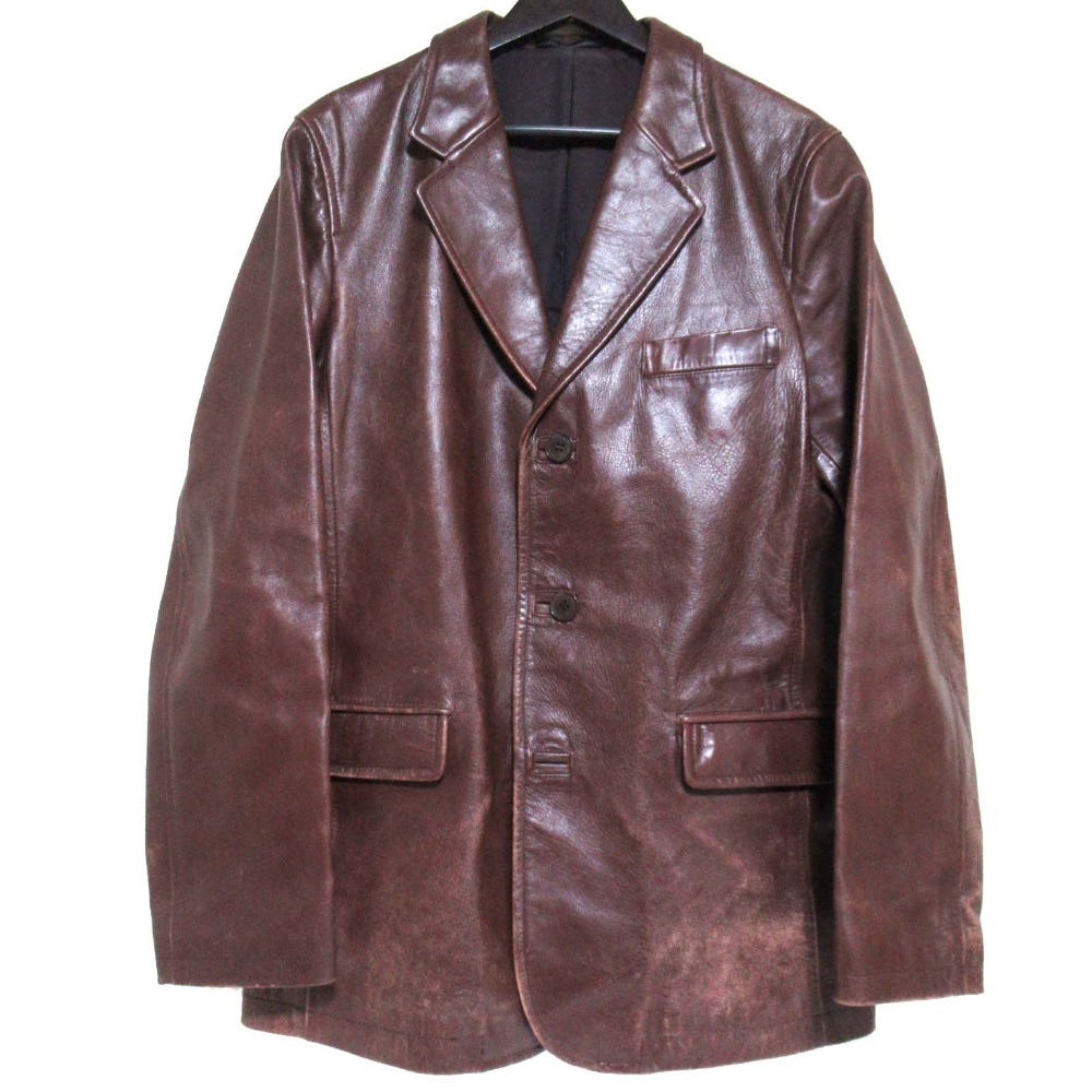 【中古】 Y's for men ワイズフォーメン ヨウジヤマモト ホースハイド レザー シングル テーラードジャケット サイズ5 ブラウン メンズ Luxs ブランド古着のリュクス｜Luxs（ブランド古着のリュクス） 29,861円