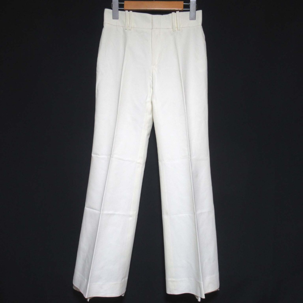 【中古】良品 GUCCI グッチ トムフォード期 フレア スラックスパンツ サイズ38 アイボリー レディース Luxs ブランド古着のリュクス|Luxs(ブランド古着のリュクス)