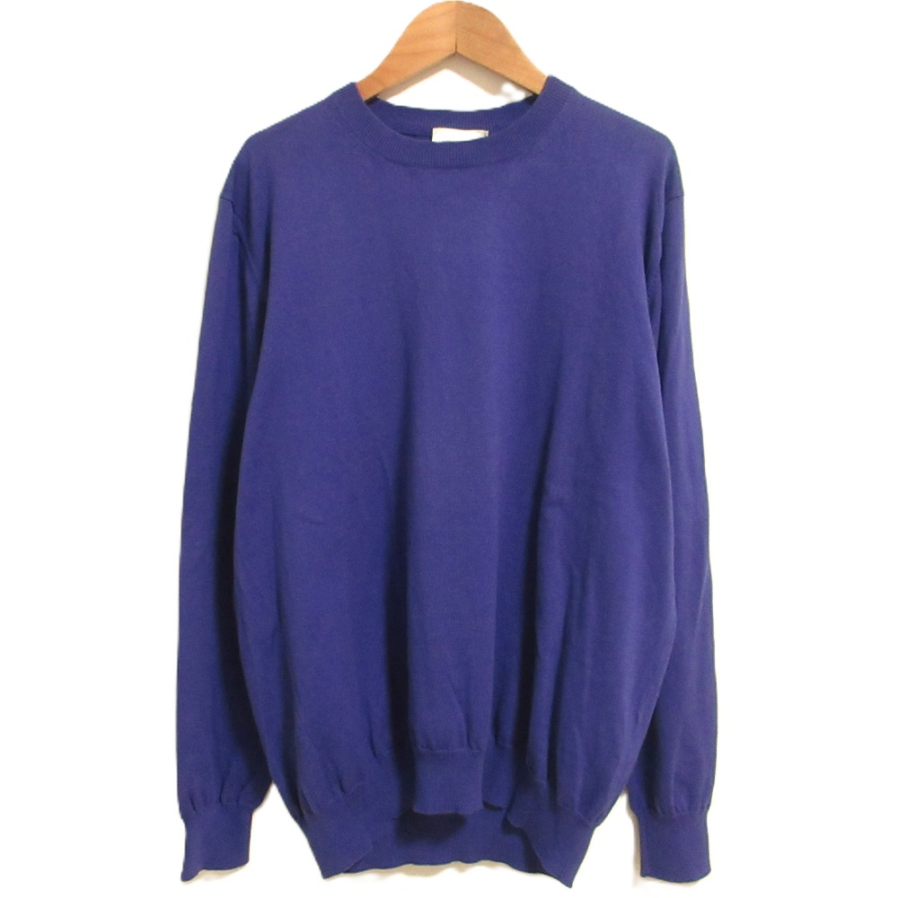 【中古】美品 Settefili Cashmere セッテフィーリカシミア コットン ハイゲージニットセーター 46サイズ パープル メンズ Luxs ブランド古着のリュクス｜Luxs（ブランド古着のリュクス）